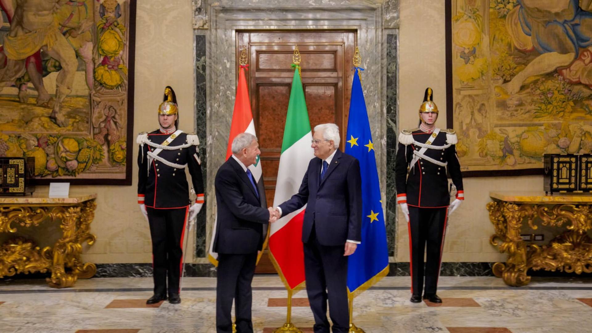  رئيس الجمهورية يلتقي نظيره الإيطالي